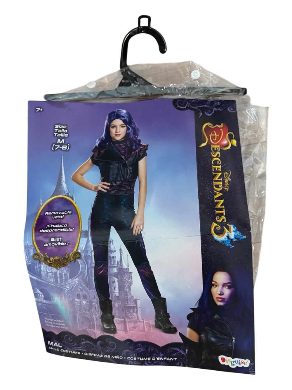 Disney Descendants 3 Mal Classic Costume Girls Size M 7-8 NIP